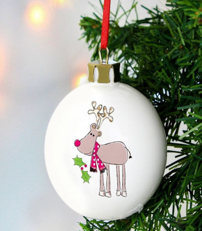 Personalised Rudolph Bauble