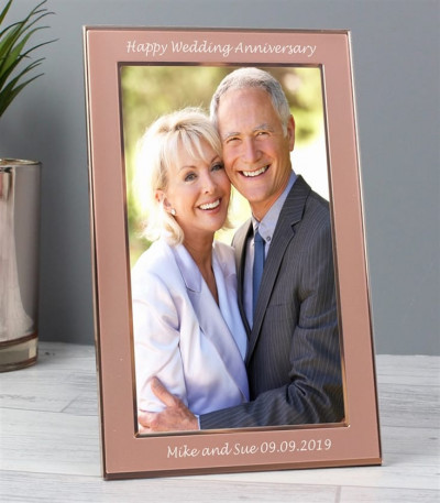 Personalised Classic Rose Gold 4x6 Frame