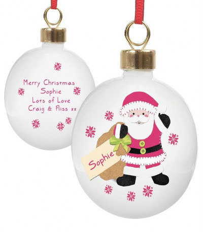 Personalised Santa Bauble