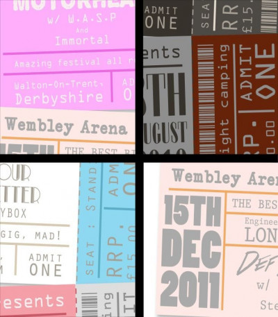 Personalised Concert Ticket Poster