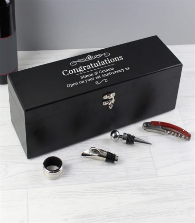 Personalised Wine Accessories Gift Box