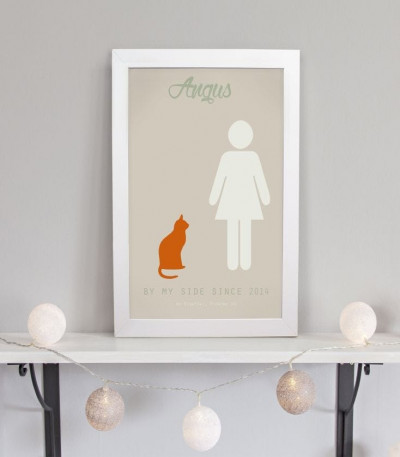 Pet By My Side Personalised Print