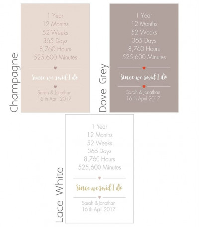 Personalised Since We Said I Do Poster