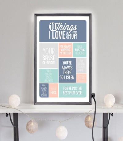 10 Things I Love About Mum Light Box