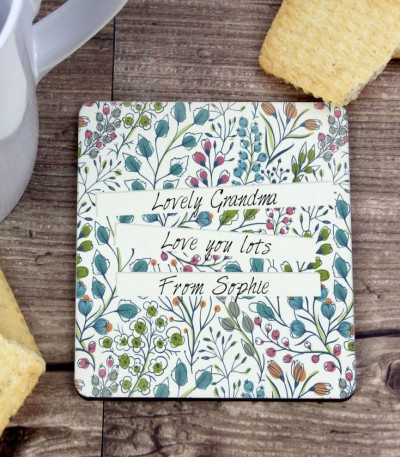 Floral Mug and Coaster Set