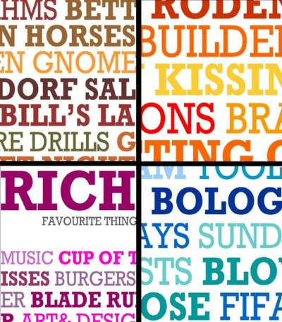 Personalised Favourites Poster