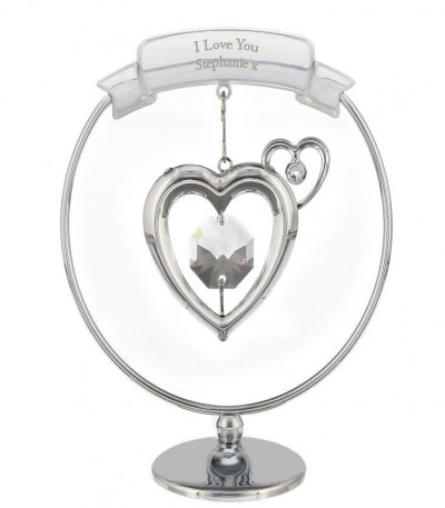 Personalised Crystal Heart Ornament