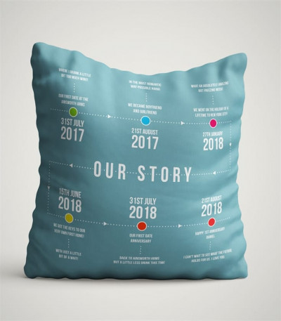 Personalised Our Story Cushion