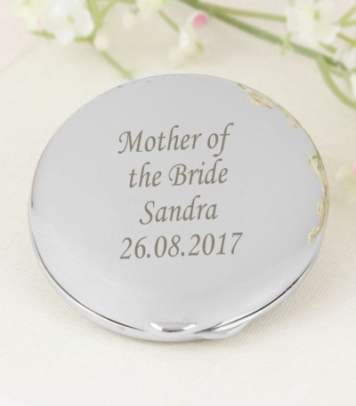 Silver Compact Mirror - Mother of the Bride