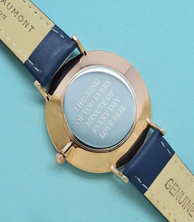 Personalised Engraved Leather Watch