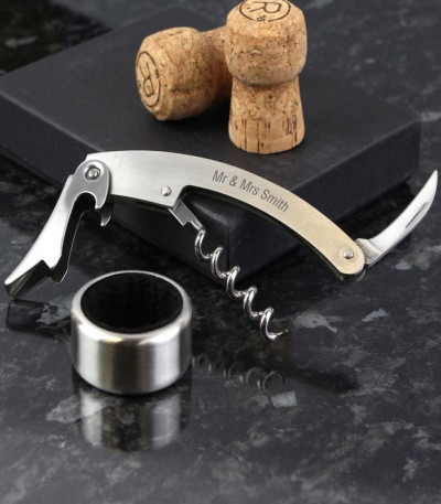 Personalised Bottle Opener With Corkscrew