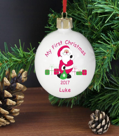 Personalised Bauble - Babies First Christmas