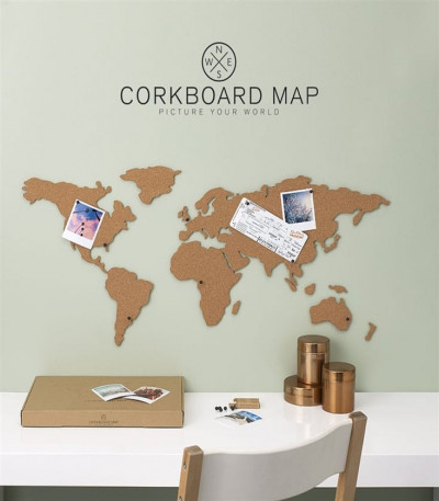 Corkboard World Map