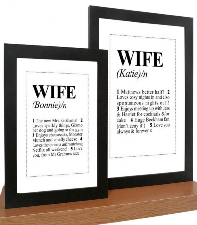 Personalised Wife Definition Poster