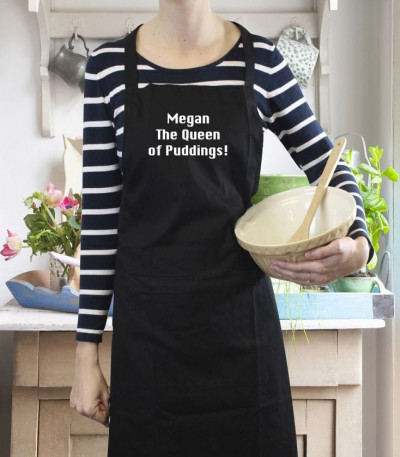 Black Personalised Apron