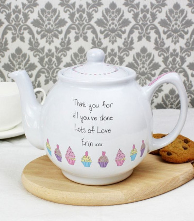 Personalised Cupcake Teapot for One