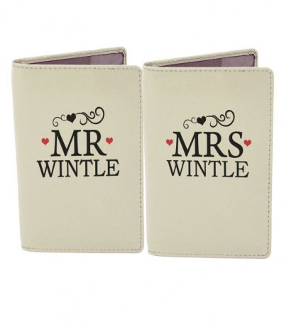 Personalised Mr and Mrs Passport Covers