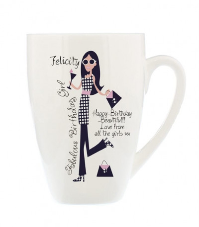 Personalised Fabulous Birthday Girl Mug