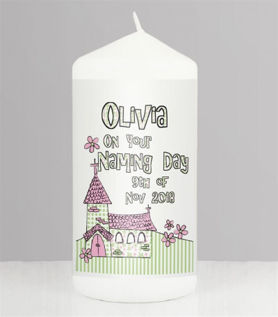 Personalised Candle - Whimsical Church