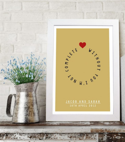 Personalised Circle of Love Couple Print