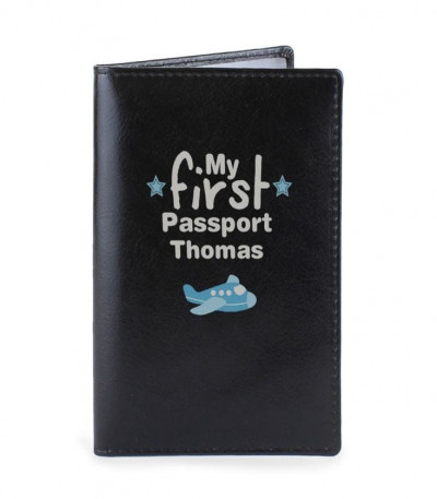 Black My First Passport Holder