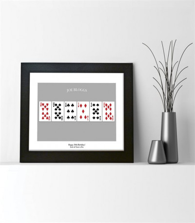 Personalised 50th Playing Card Poster