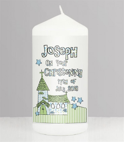 Personalised Candle - Whimsical Church