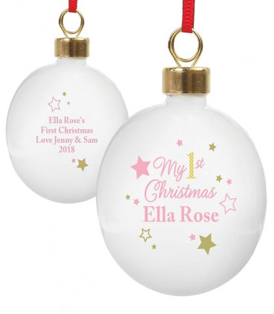 Personalised 'My 1st Christmas' Bauble