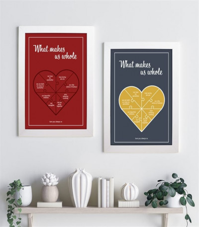 Personalised Jigsaw Heart Poster