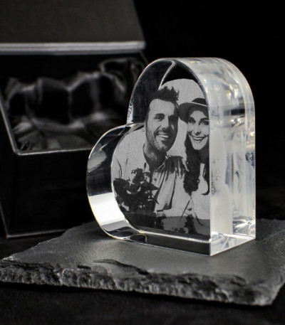 Crystal Heart Personalised Paperweight