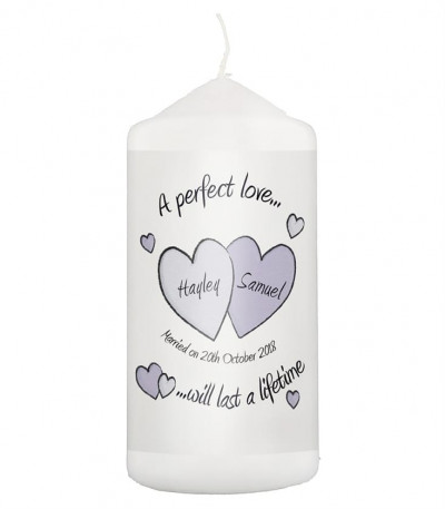 Personalised Wedding Candle - Perfect Love