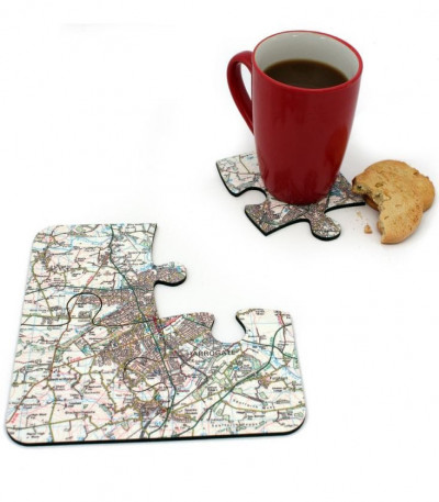 Personalised Map Jigsaw Coasters - Landranger