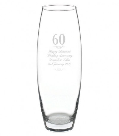 Personalised 60th Anniversary Vase