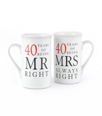 40 Years Of Being Right Anniversary Mug