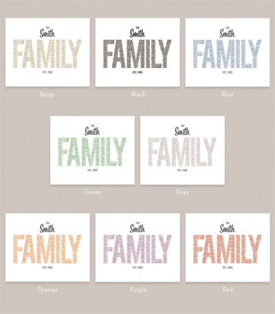 Personalised Family Name Gift Voucher