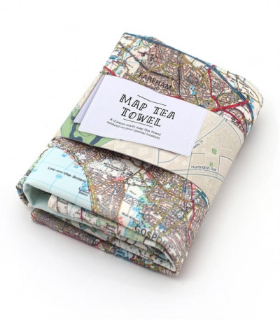 Personalised Map Tea Towel