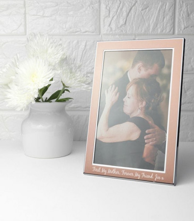 Personalised Rose Gold Metal Photo Frame