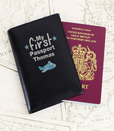 Black My First Passport Holder