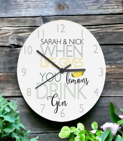 'When Life Gives You Lemons' Gin Clock