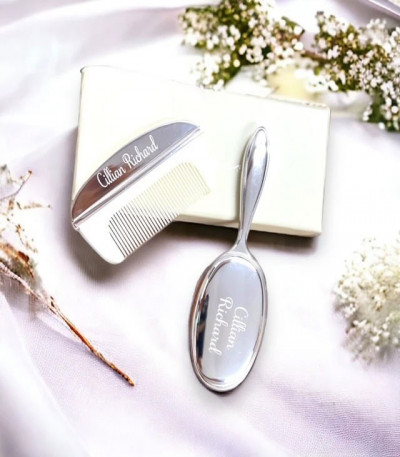Personalised Baby Brush And Comb Set
