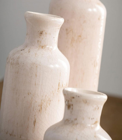 Sullivans White Ceramic Vase Set