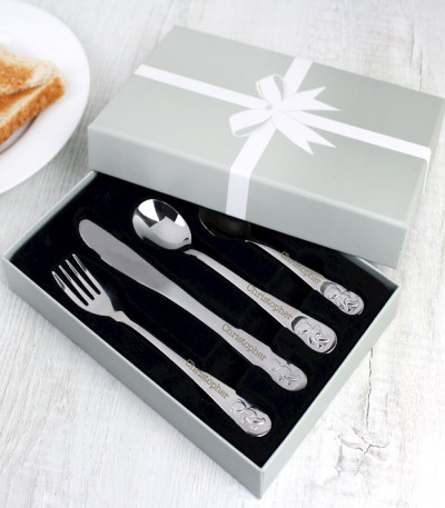 Personalised Teddy Cutlery Set