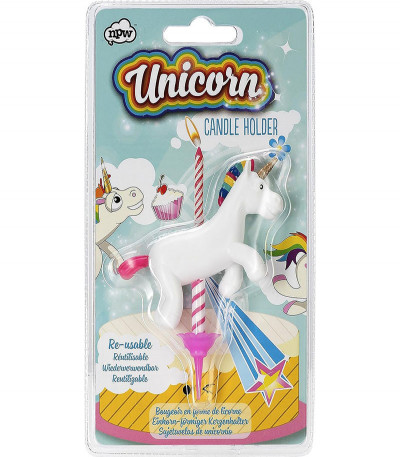Unicorn Birthday Candle