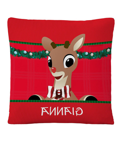 Rudolph Holiday Throw Pillow