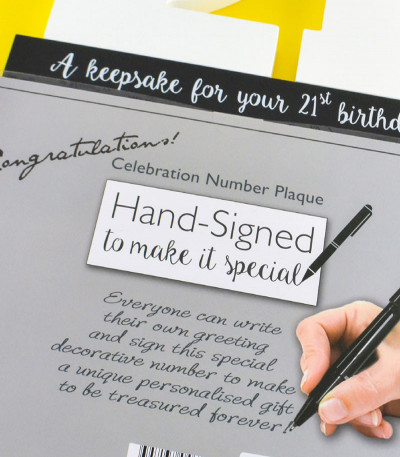 21st Birthday Wooden Numbers and Pen