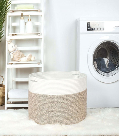 Woven Storage Basket with Handle