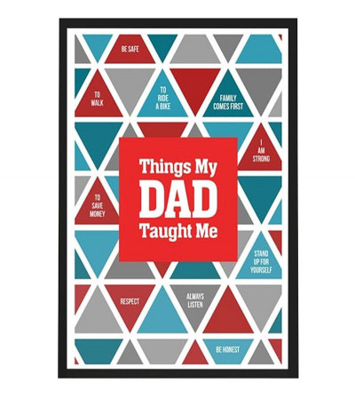 Things My Dad Taught Me Personalised Poster