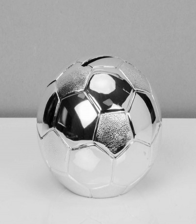 Football Money Box - Silver Plated