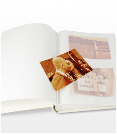 Personalised Silver Damask Heart Photo Album