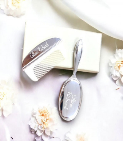 Personalised Baby Brush And Comb Set